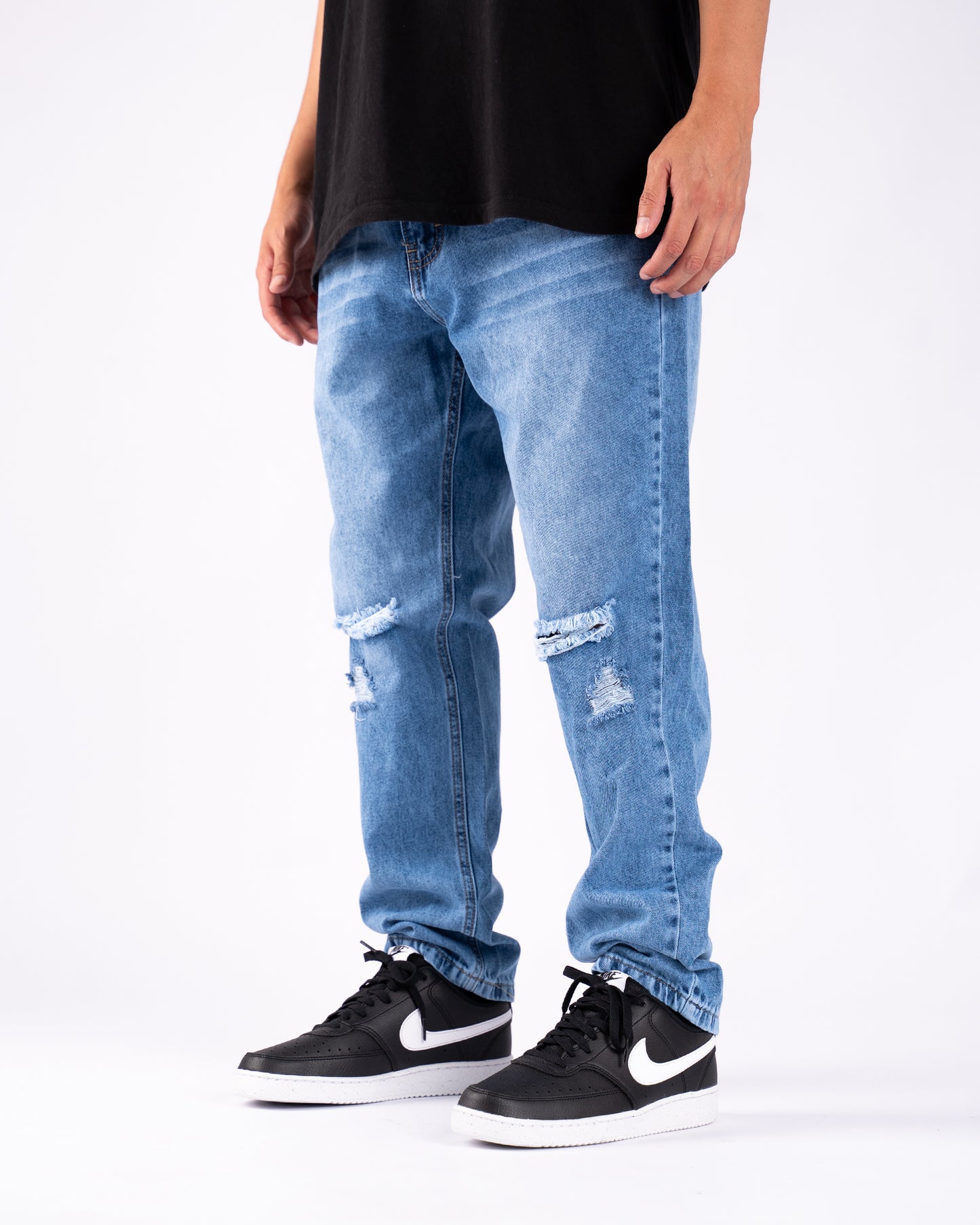 FJ Denim Ripped Jeans Light Blue