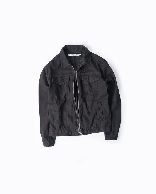 FJ Zipped Denim Jacket Black