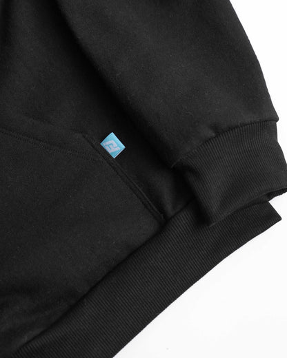 Blank Popper Hoodie Negro