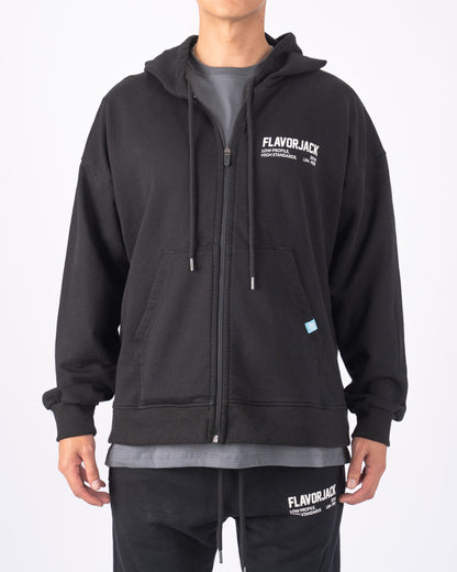 FJ 16 Zipped Hoodie Negro