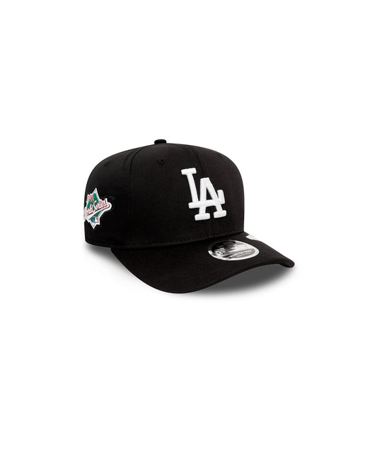 9FIFTY STRETCH WS Dodgers Snapback Hat Negro Blanco