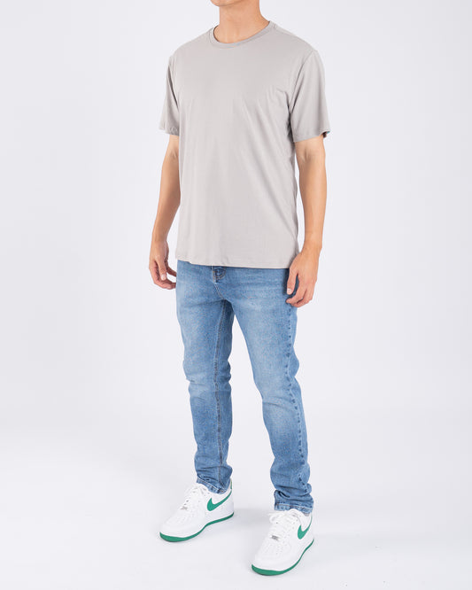 Basic Regular Fit Tee Gris Claro