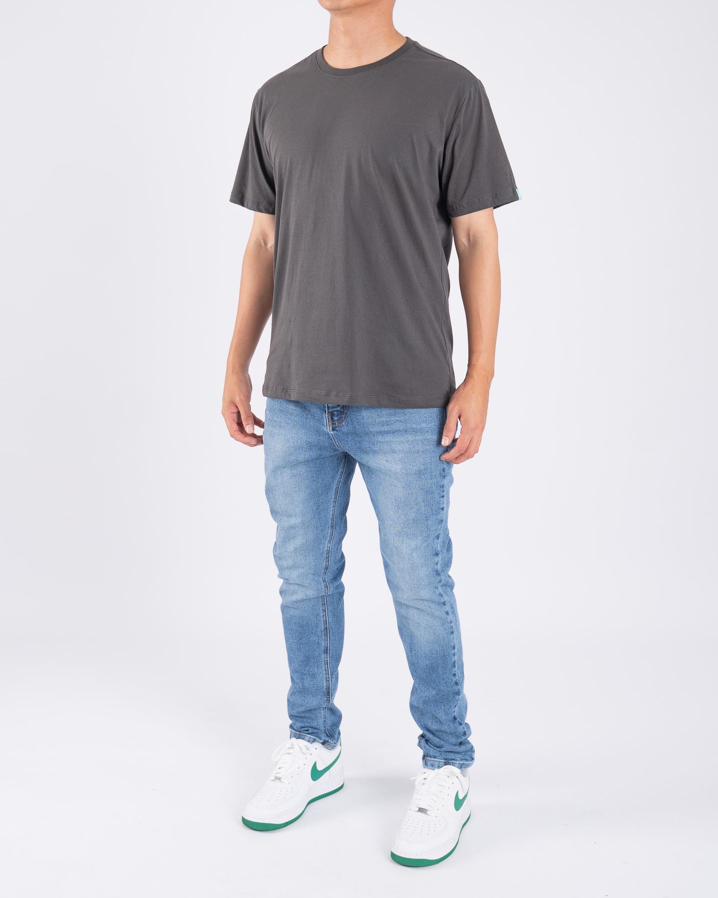 Basic Regular Fit Tee Gris Grafito