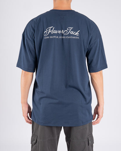 Script Oversize Tee Azul