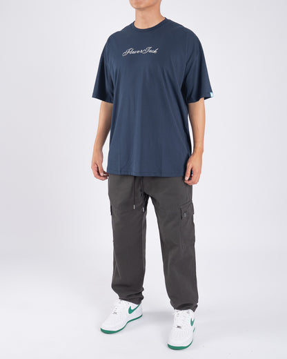 Script Oversize Tee Azul