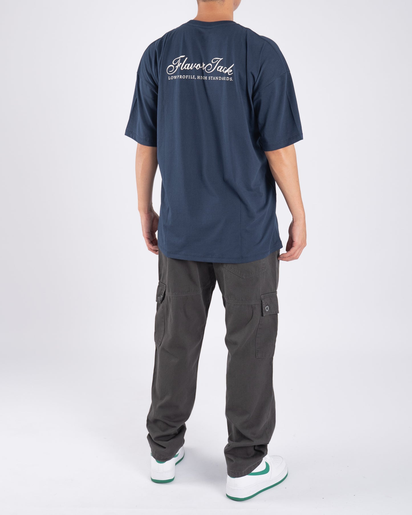 Script Oversize Tee Azul