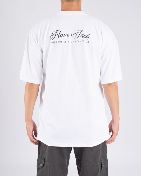 Script Oversize Tee Blanco