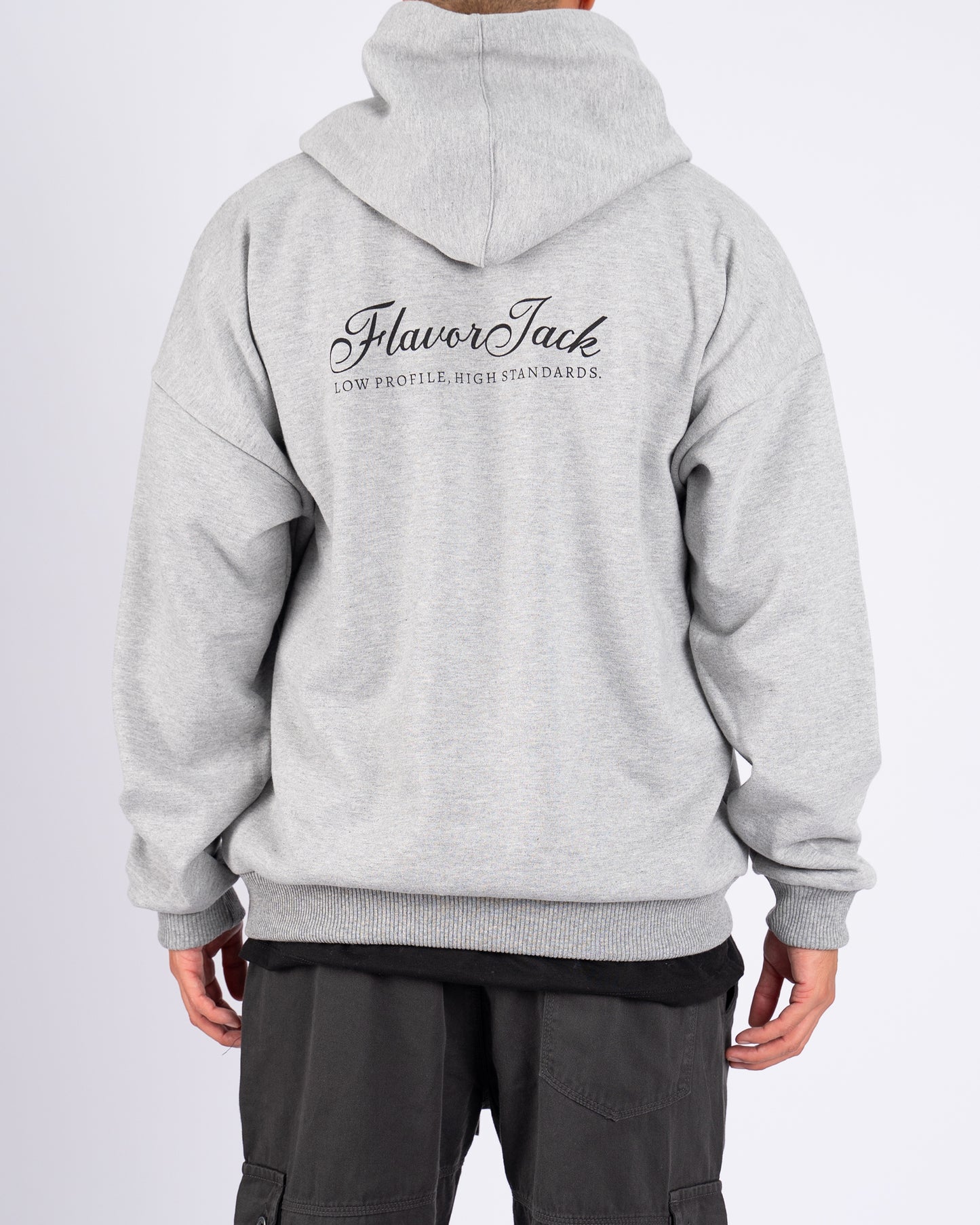 Script Oversize Hoodie Gris