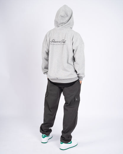 Script Oversize Hoodie Gris