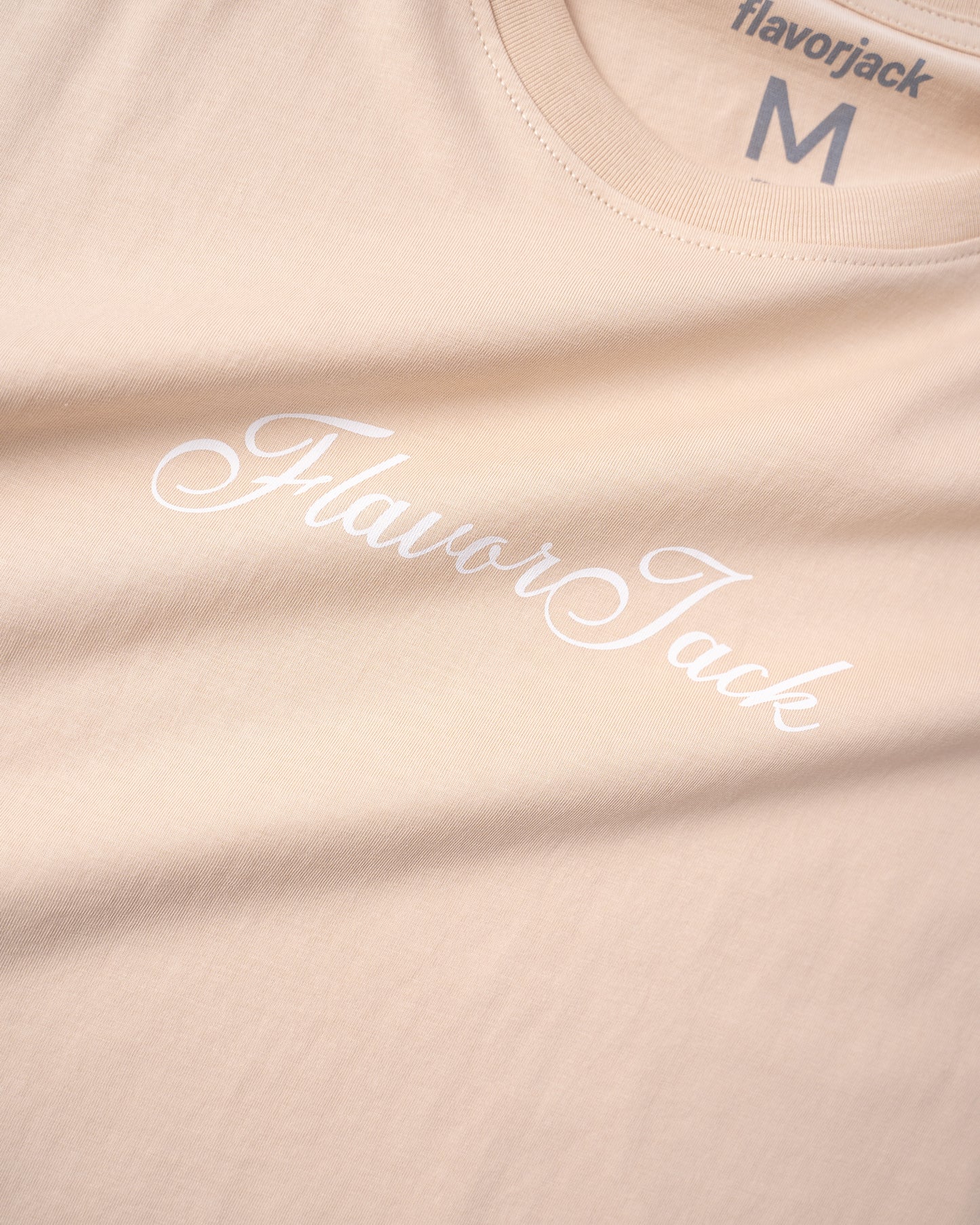 Script Oversize Tee Nude