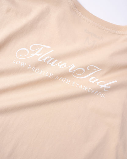 Script Oversize Tee Nude