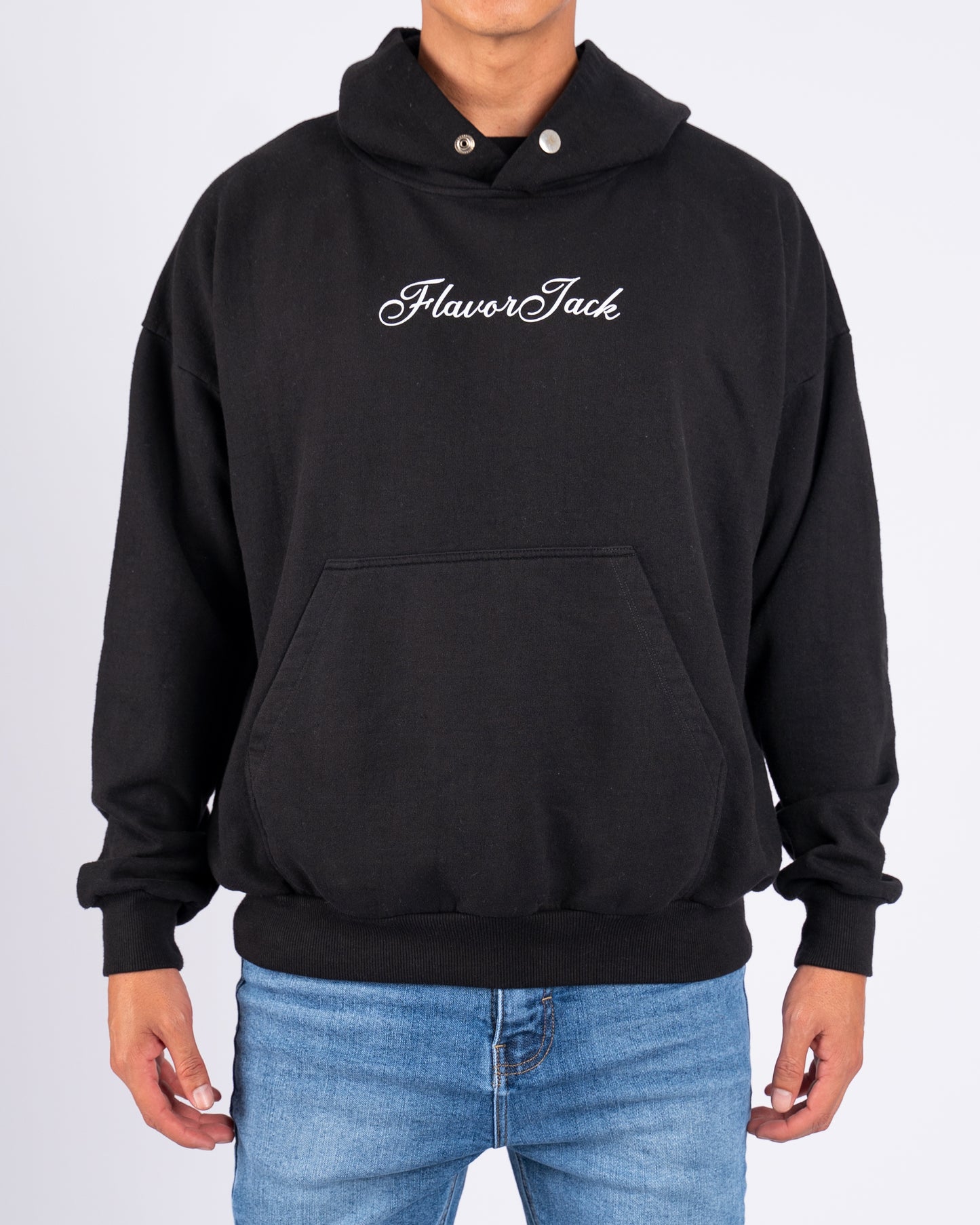 Script Regular Hoodie Negro