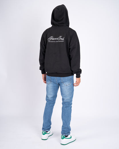 Script Regular Hoodie Negro