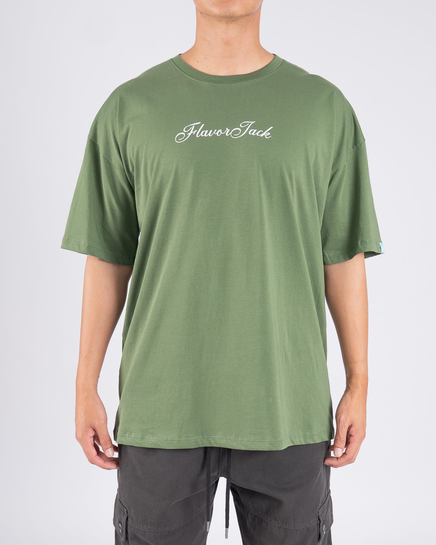 Script Oversize Tee Verde