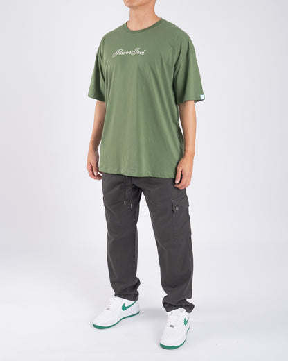 Script Oversize Tee Verde