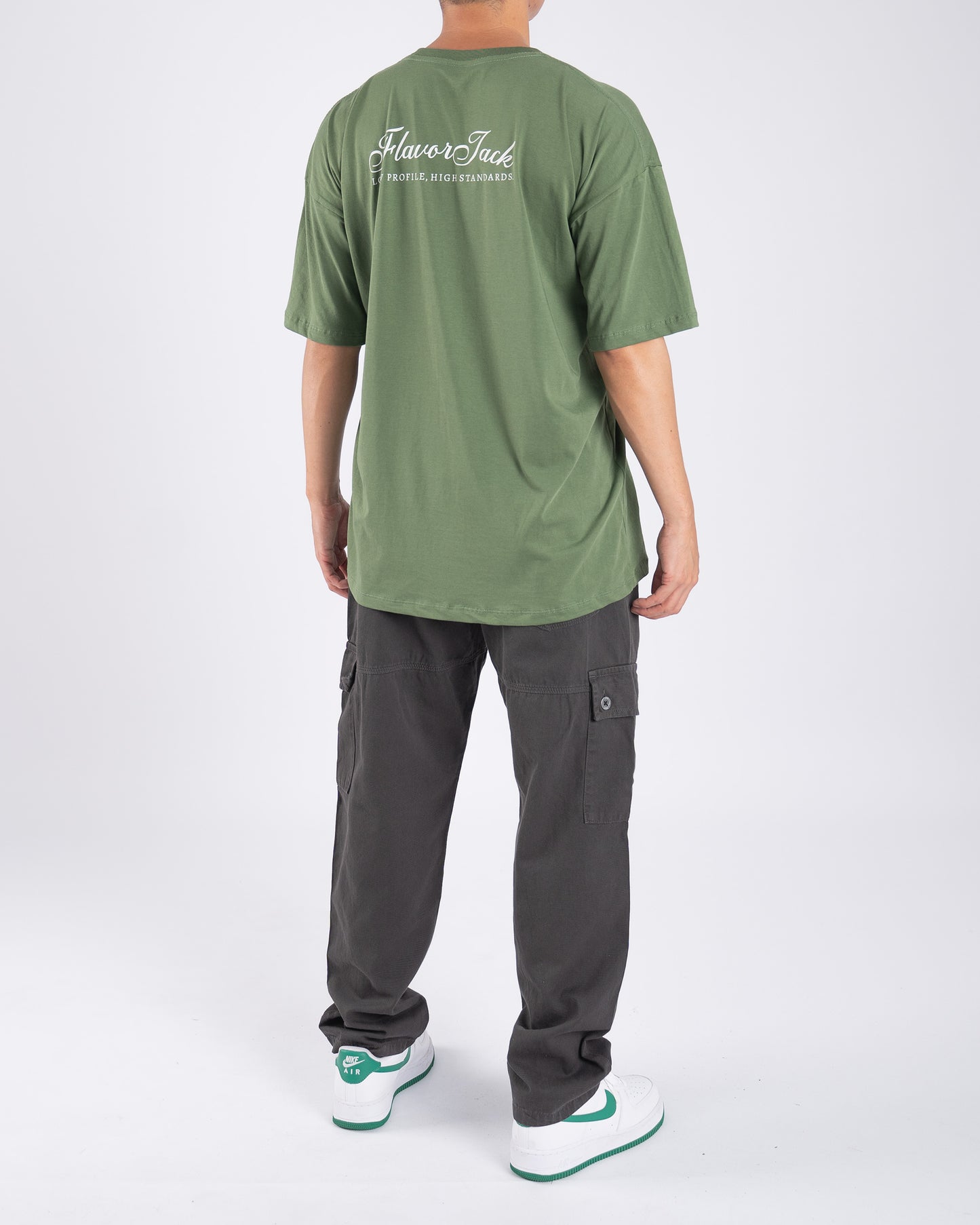 Script Oversize Tee Verde