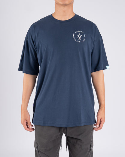 Signature Oversize Tee Azul