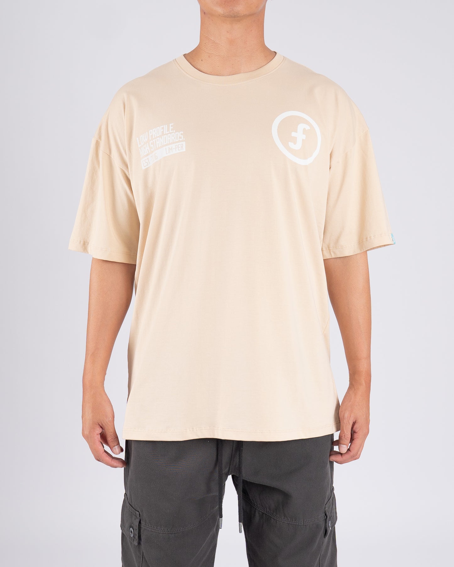 Stamp Oversize Tee Nude