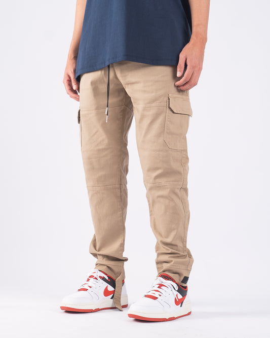 Neo Velcro Premium Drill Cargo Pant Beige