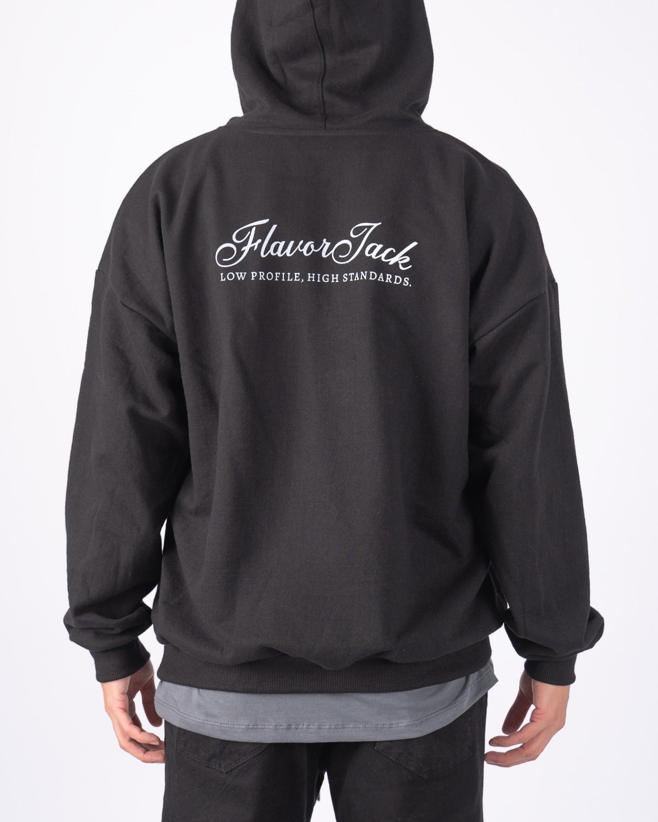 Script Oversize Hoodie Black